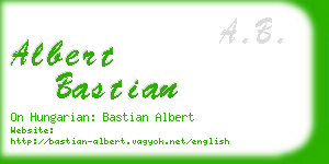 albert bastian business card